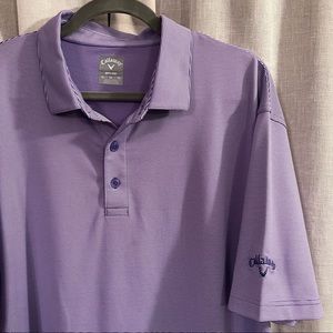 Callaway Opti-Dry Purple Striped Polo